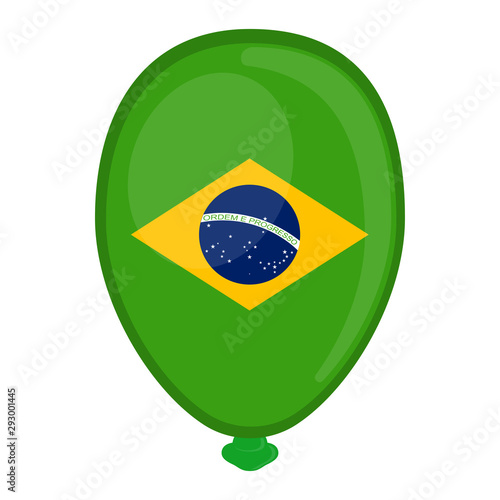 Free Download A balloon shaped flag of Brazil - Vector illustration - GFXLoad