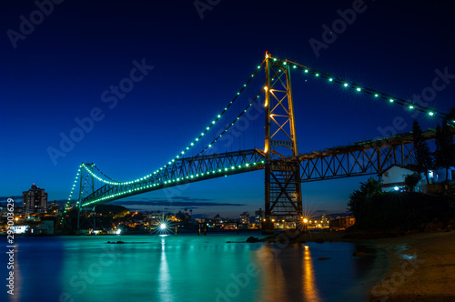 Hercilio Luz bridge in the night