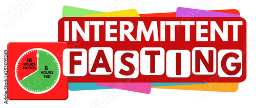 Intermittent fasting label or sticker