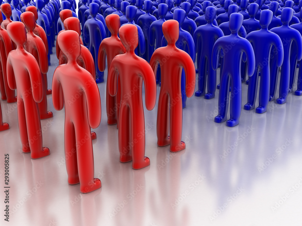 Fototapeta premium Teamwork and business partnership concepts, original 3d rendering