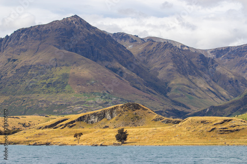 View of lake Wakatipu from a boat, Queenstown