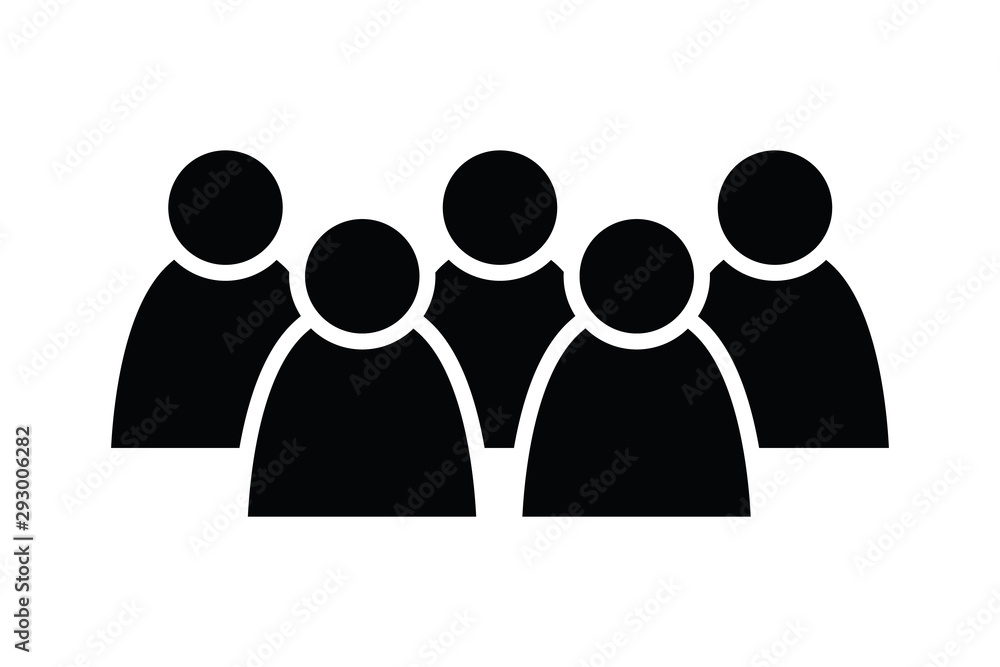 5 people icon. Group of persons. Simplified human pictogram. Modern simple flat vector icon 5 people icon. Group of persons. Simplified human pictogram. Modern simple flat vector icon