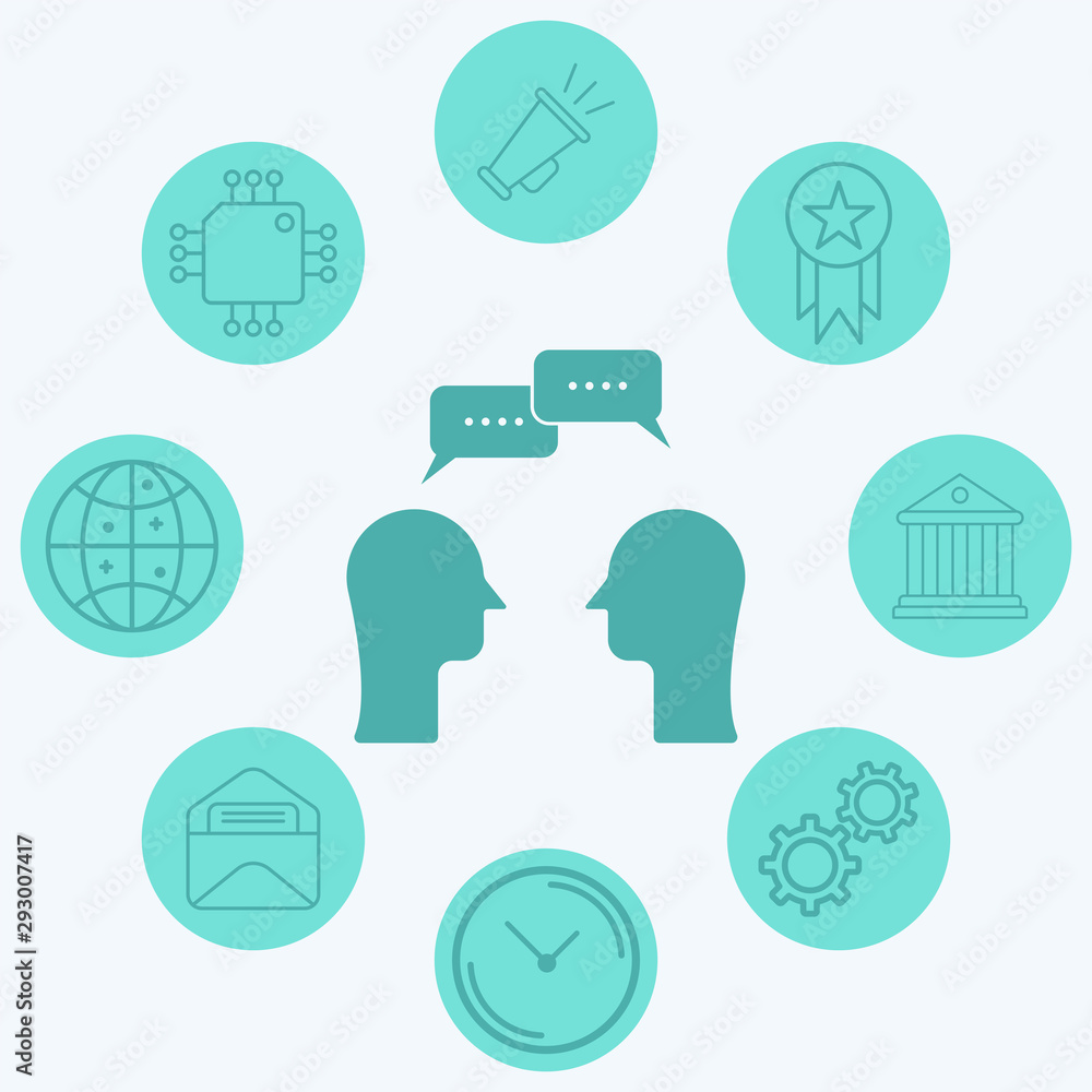 Conversation vector icon sign symbol Conversation vector icon sign symbol