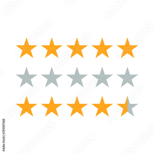 rating star for review app - vector illustration 