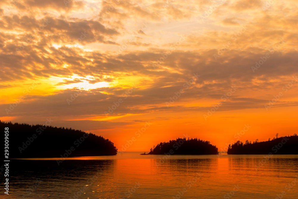 Sunset on the lake.