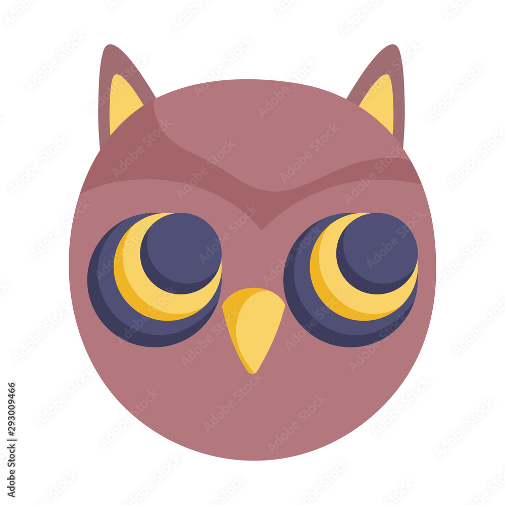owl face bird animal icon owl face bird animal icon