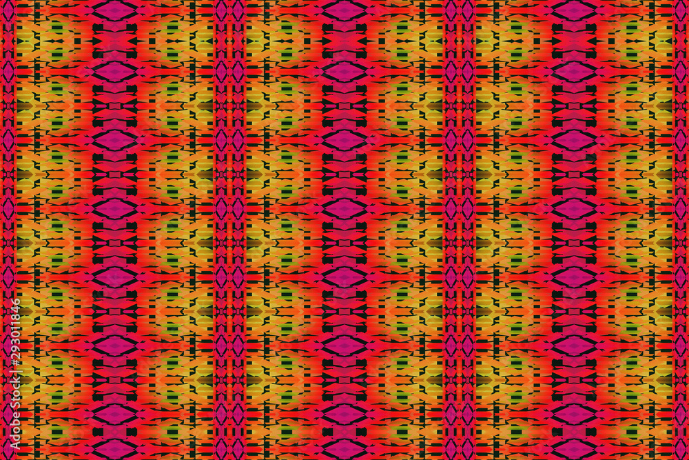 Textured African fabric, multicolored pattern Textured African fabric, multicolored pattern