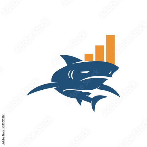 Shark Business logo design vector isolated concept template