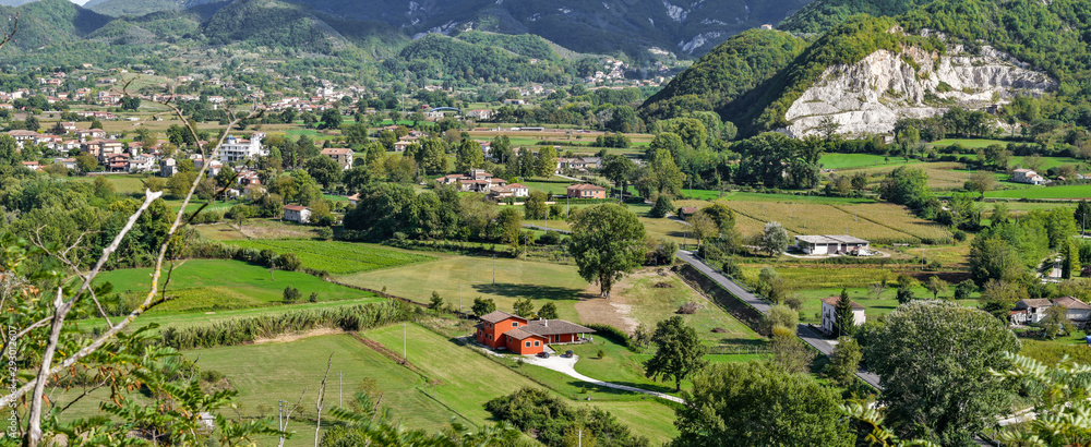 scenic countryside landscape of Comino Valley in Atina,Lazio,Italy
