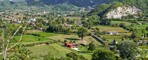 scenic countryside landscape of Comino Valley in Atina,Lazio,Italy