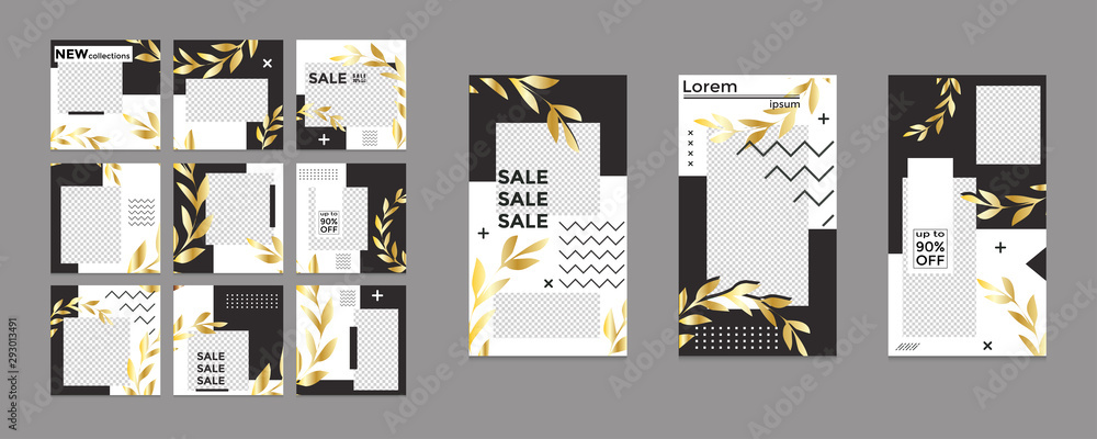 Editable social media post templates, Instagram story collections ...