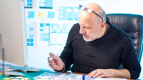 UX design. The man at the d...