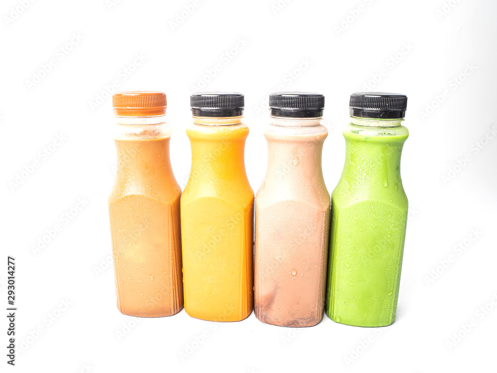 Water bottles containing various colors Water bottles containing various colors