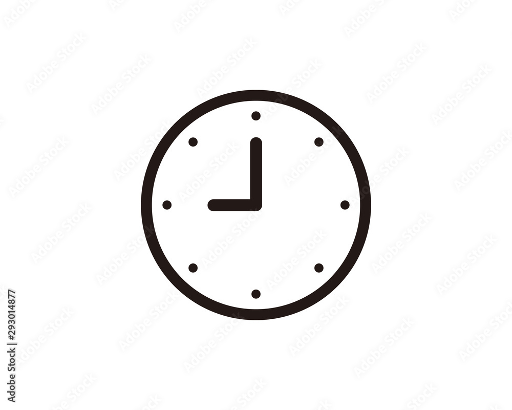 Clock icon symbol vector Clock icon symbol vector