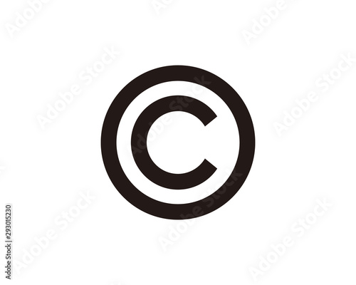 Copyright icon symbol vector