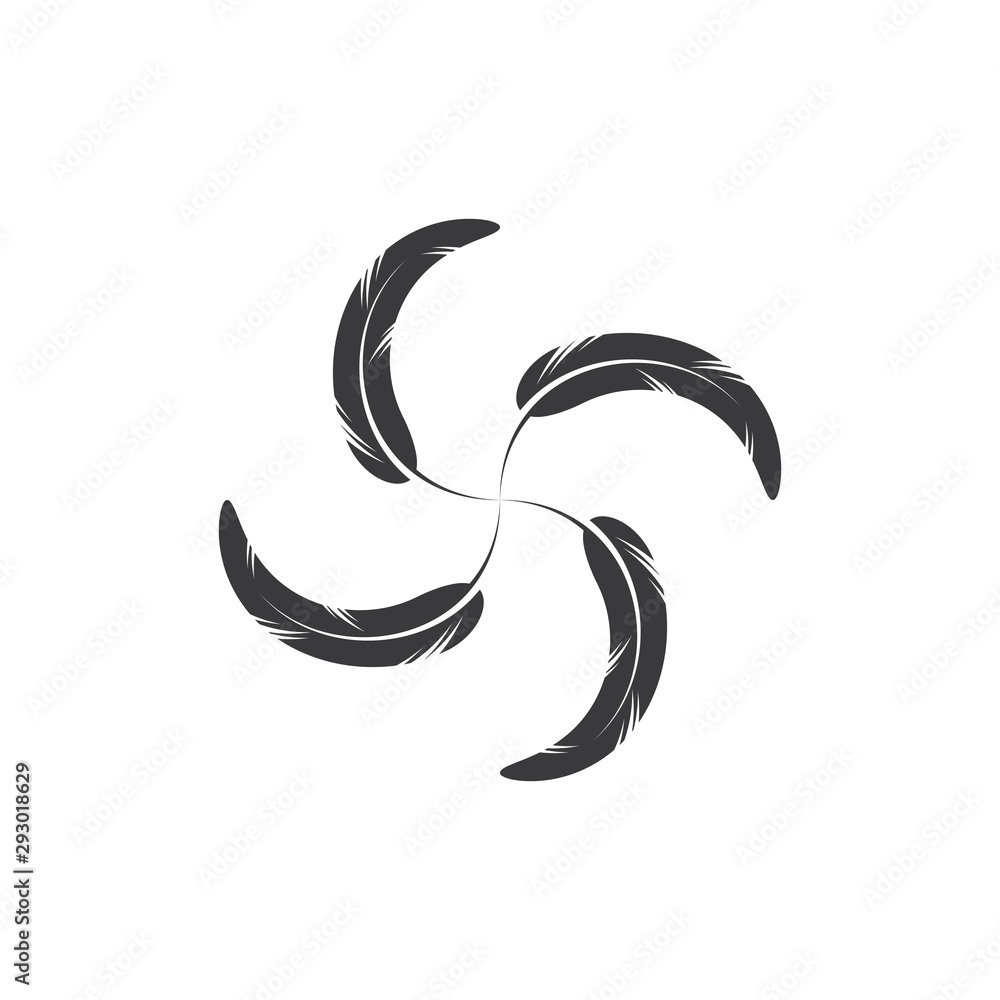 Feather pen write sign logo template app Feather pen write sign logo template app