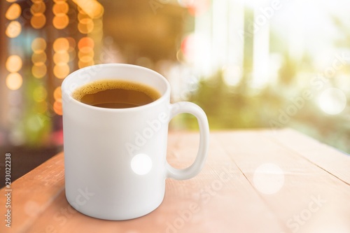 White ceramic coffee mug. Isolated on a white