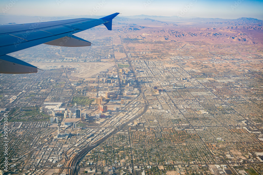 Aerial view of the famous cityscape of Las Vegas Aerial view of the famous cityscape of Las Vegas