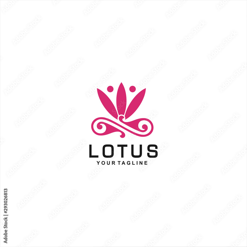Lotus Yoga Abstract Logo Design