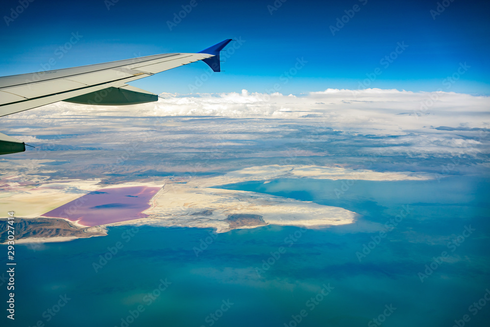 Aerial view of the Great Salt Lake
