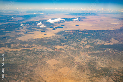 Aerial view of some mountain landscape near the Great Salt Lake