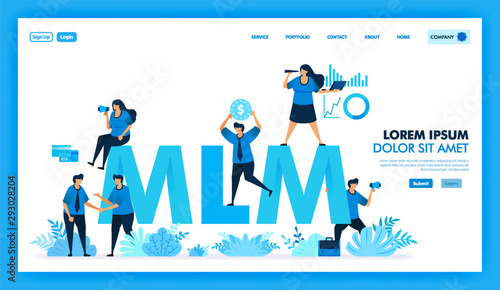 MLM affiliate program is get many downline and get profit. product value in multi level marketing business is looking for new customer and reseller to improve company. Flat illustration vector design.