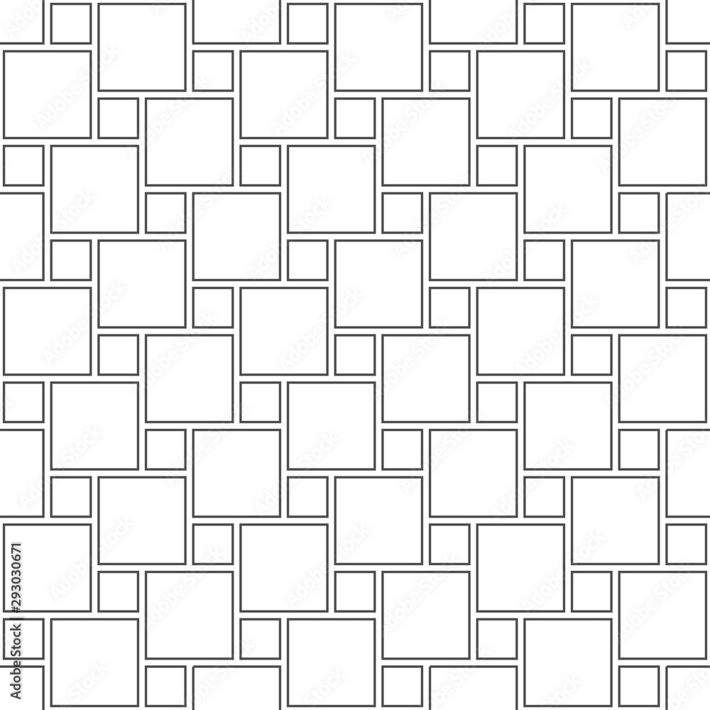 Abstract seamless pattern of black and white square textile. Design geometric texture for print, vector illustration Abstract seamless pattern of black and white square textile. Design geometric texture for print, vector illustration