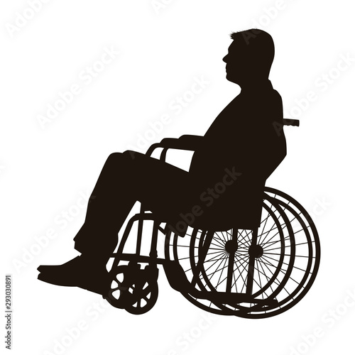 People on Wheelchair Silhouettes
