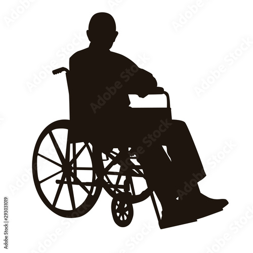 People on Wheelchair Silhouettes