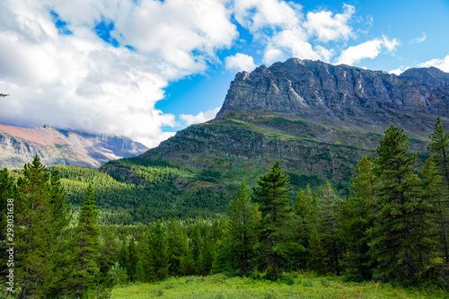 Beautiful lanscape around the Many Glacier area of the famous Glacier National Park