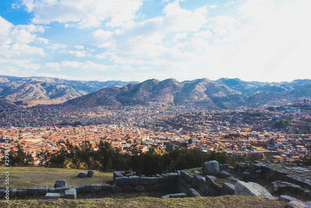 Cusco, in Peru, viewed from above