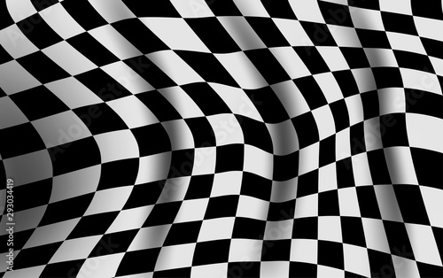 Black and white checkered flag background. sport and race theme, victory flag . vector.