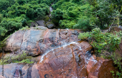 soft water of the stream in the WIMAN THIP Waterfall natural park, Beautiful waterfall in rain forest photo