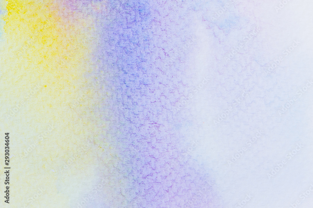 Abstract handmade watercolor.It is wet texture background with paint brushes on the white paper. Picture for design art work.