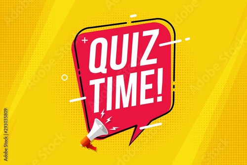 Speech sign text Quiz time vector illustration