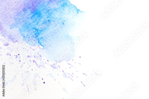 Abstract handmade watercolor.It is wet texture background with paint brushes on the white paper. Picture for design art work.Or use for illustrations.