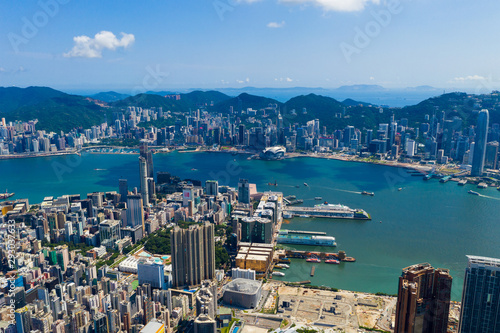 Top view of the Hong Kong island side