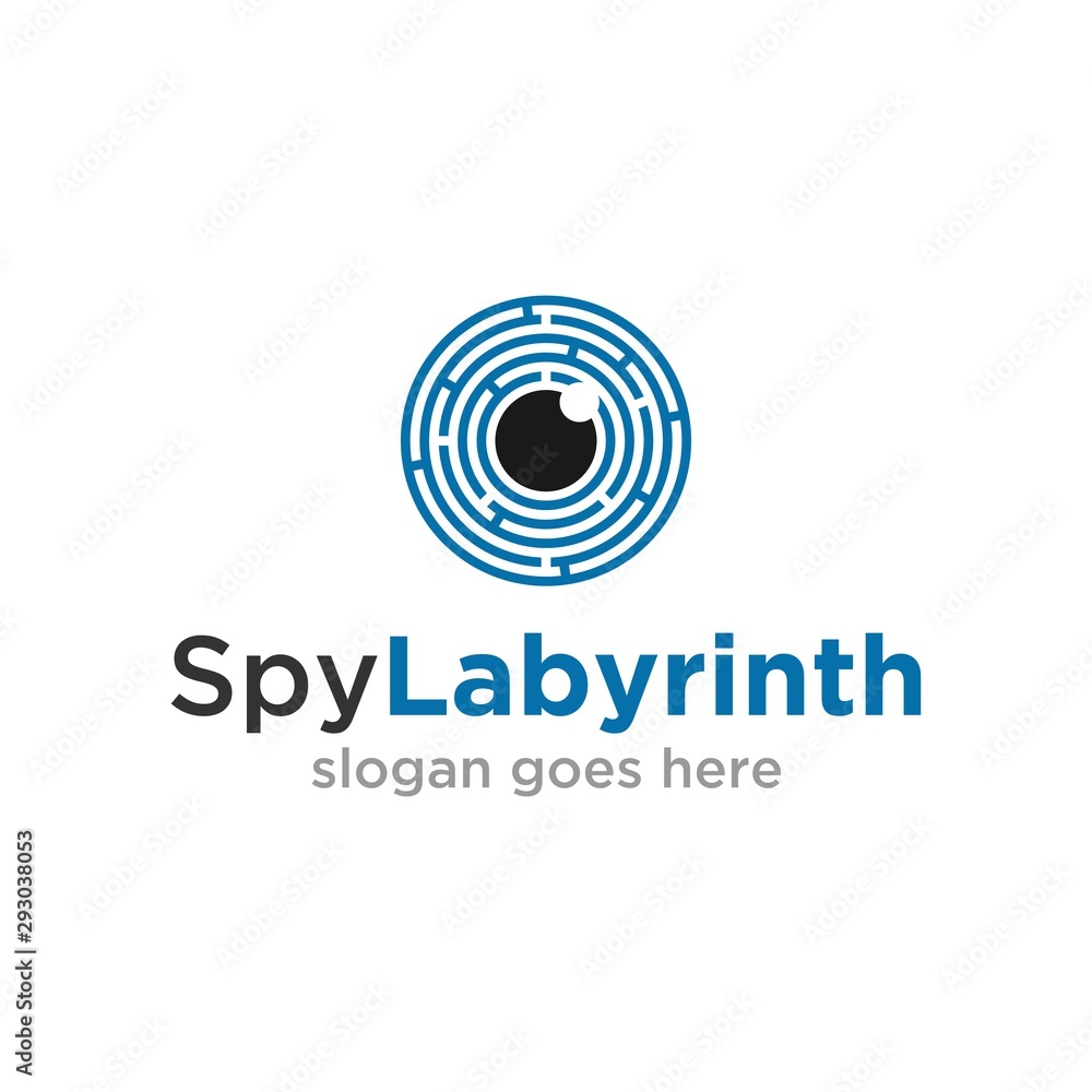 Spy Labyrinth Security Logo Design Concept Spy Labyrinth Security Logo Design Concept