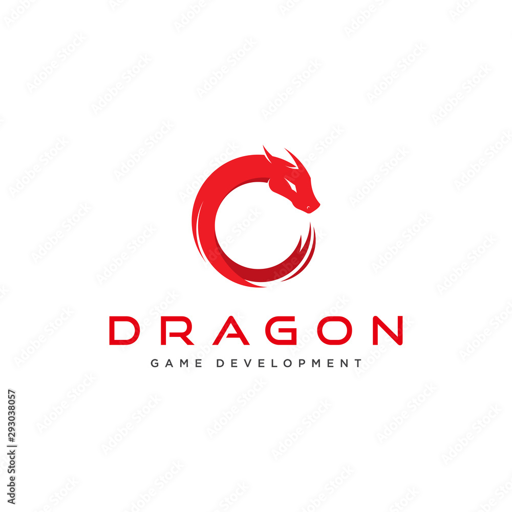 elegant dragon concept for the game logo elegant dragon concept for the game logo