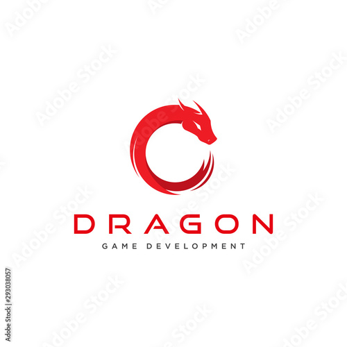 elegant dragon concept for the game logo