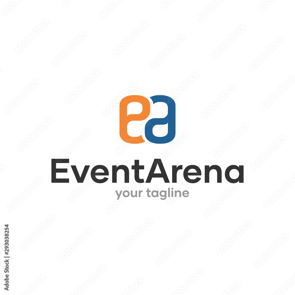 Letter EA Creative Business Logo Idea. Linked Initial Modern Vector Letter EA Creative Business Logo Idea. Linked Initial Modern Vector