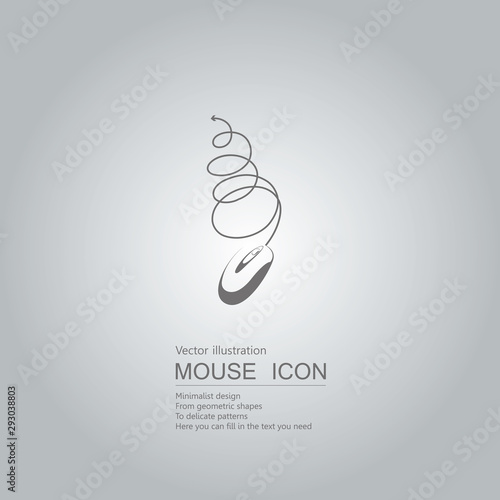 Mouse creative design. Isolated on grey background