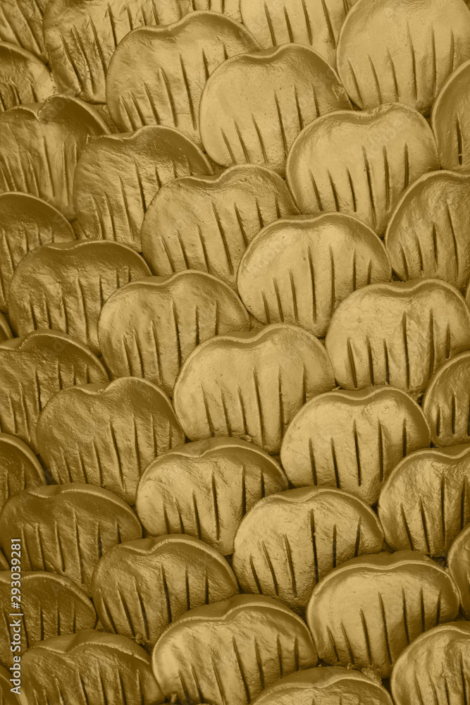 Obraz premium Statue fish scale pattern
