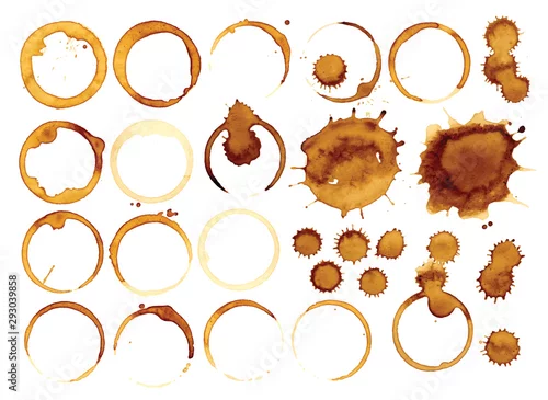 Obraz Collection vector stains of coffee for grunge design