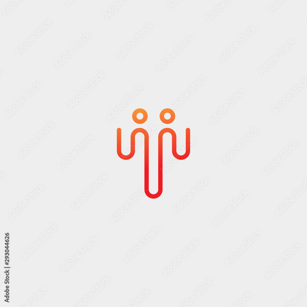 Initial T Human Community Logo Template Vector Initial T Human Community Logo Template Vector