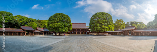 Scenic view at  Meji Jingu or Meji Shrine area in Tokyo, Japan. photo