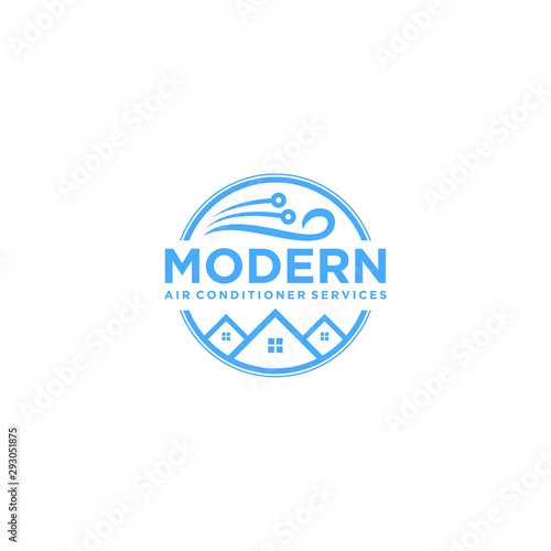 Air conditioner service logo design