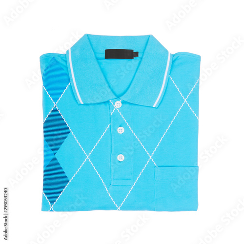 shirt or polo shirt for men isolated on white background.