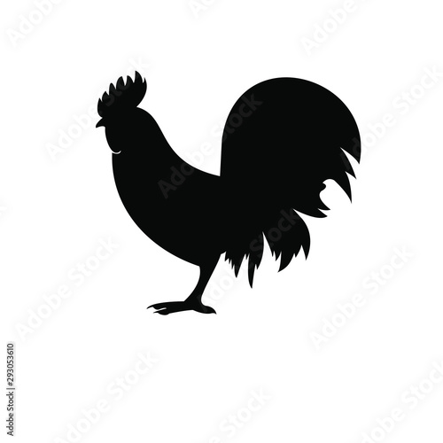 chicken rooster logo icon silhouette vector