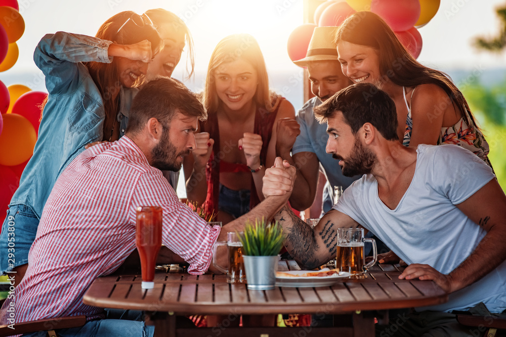 People, leisure,competition and rivalry concept